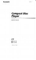 Sony CDPCA8ES CDPCA9ES Audio System Operating Manual