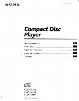 Sony CDPC260Z CDPCE215 CDPCE315 CD Player Operating Manual