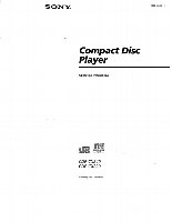 Sony CDPCX220 CDPCX240 Audio System Operating Manual