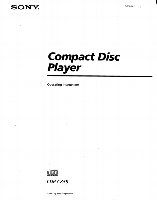 Sony CDPCX55 Audio/Video Receiver Operating Manual