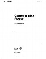 Sony CDPCX57 Audio System Operating Manual