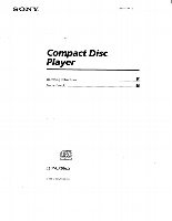 Sony CDPCX88ES Audio System Operating Manual