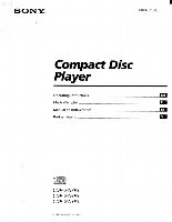 Sony CDPXA3ES CDPXA5ES CDPXA7ES Audio System Operating Manual