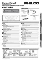 Philips CDV210HH8 TV/DVD Combo Operating Manual