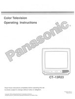 Panasonic CT13R23U EUR5011337 EUR501344 TV Operating Manual