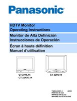 Panasonic CT27HL14 CT32HC14 CT32HXC14 TV Operating Manual