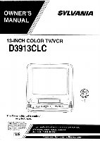 Philips CSC313E D3913CLC D3913LC VCR Operating Manual