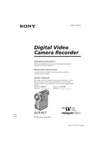 Sony 3858174211 ACV100 DCRPC7 Video Camera Operating Manual