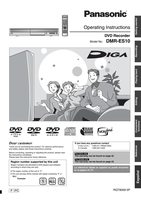 Panasonic DMRES10 DMRES10K DMRES10S DVD Recorder (DVDR) Operating Manual