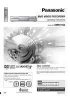 Panasonic DMRHS2 DVD Recorder (DVDR) Operating Manual