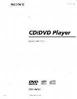 Sony DVPC600D DVD Player Operating Manual