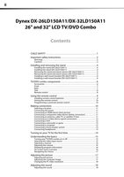 Dynex DX26LD150A11 DX26LD150A11A DX26LD150A11B TV Operating Manual