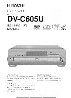 Hitachi DVC605U DVD Player Operating Manual