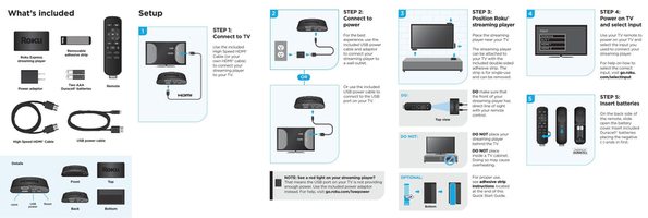 Roku Roku Express 3700x Streaming Media Player Operating Manual