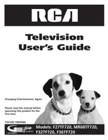 RCA F27TF720 F27TF720TX01 F27TF720TX01BE1 TV Operating Manual