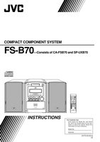 JVC CAFSB70 FSB70 FSB70J Audio System Operating Manual