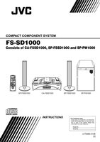 JVC CAFSSD1000 FSSD1000 SPFSSD1000 Audio System Operating Manual