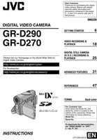 JVC GRD290 GRD270 Video Camera Operating Manual