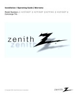 Zenith H25F36DT H27F36DT H27F36S TV Operating Manual