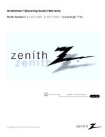 Zenith H25F39DT H27F39DT TV Operating Manual