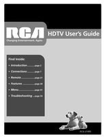 RCA HD52W59 HD52W59YX1 HD52W59YX10 TV Operating Manual