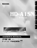 Toshiba HDA1 HDA1SN HDD1 DVD Player Operating Manual