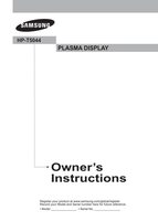 Samsung HPT5044 TV Operating Manual