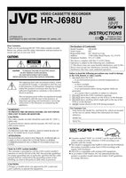 JVC HRJ698U VCR Operating Manual