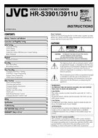 JVC HRS2911U HRS3901U HRS3911U TV/VCR Combo Operating Manual