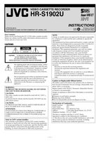 JVC HRS2915UC VCR Operating Manual