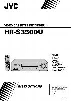 JVC HRS3500U VCR Operating Manual