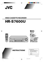 JVC HRS7600U VCR Operating Manual