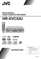 JVC HRXVC30U HRXVC33U DVD/VCR Combo Player Operating Manual