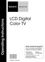 Sony KDL32S5100 KDL40S5100 KDL46S5100 TV Operating Manual