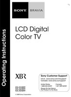 Sony KDL40XBR9 kdl46xbr9 KDL52XBR9 TV Operating Manual