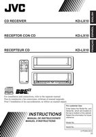 JVC KDLX10 Audio System Operating Manual