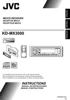 JVC KDMX3000 KDMX3000J Audio System Operating Manual