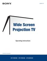 Sony KP46WT500 KP51WS500 KP57WS500 TV Operating Manual