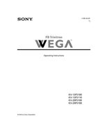 Sony KV13FS100 KV13FS110 KV20FS100 TV Operating Manual