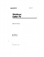 Sony KV20FV10 KV24FV10 TV Operating Manual