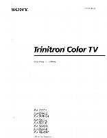 Sony KV27S15 KV27V15 KV29RS15 TV Operating Manual