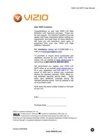 Vizio L42 TV Operating Manual