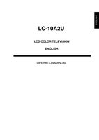 Sharp LC10A2U TV Operating Manual