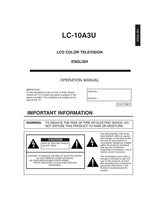 Sharp LC10A3U TV Operating Manual