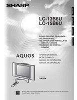 Sharp LC13B6U LC15B6U TV Operating Manual