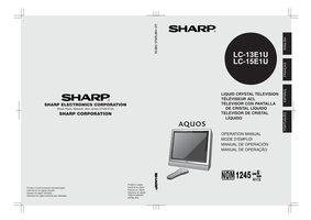 Sharp LC13E1U LC13E1UB LC13E1UW TV Operating Manual