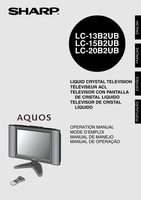 Sharp LC13B2UB LC15B2UB LC20B2UB TV Operating Manual