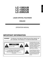 Sharp LC13B2UB LC15B2UB LC20B2UB TV Operating Manual