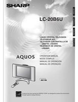 Sharp LC20B6U TV Operating Manual