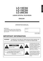 Sharp LC13C3U LC15C3U LC20C3U TV Operating Manual